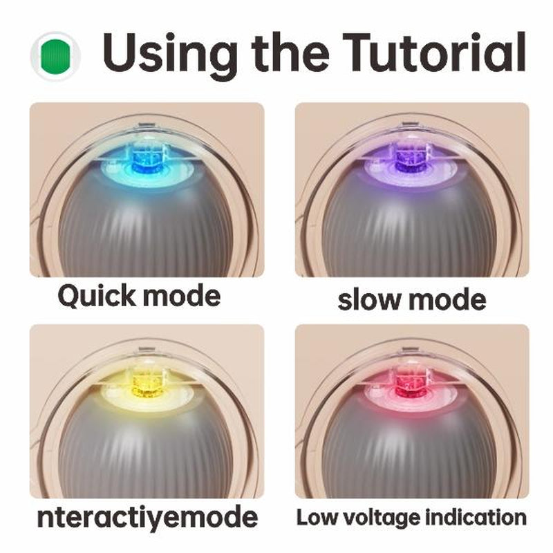 USB Rechargeable Interactive Pet Ball Toy Cat Yarn Ball Smart Interactive Pet Ball Auto Rolling Toy for Cats & Dogs Keeps Pets Active Happy & Energetic Anti-Depression Fun Gift for Cats & Dogs