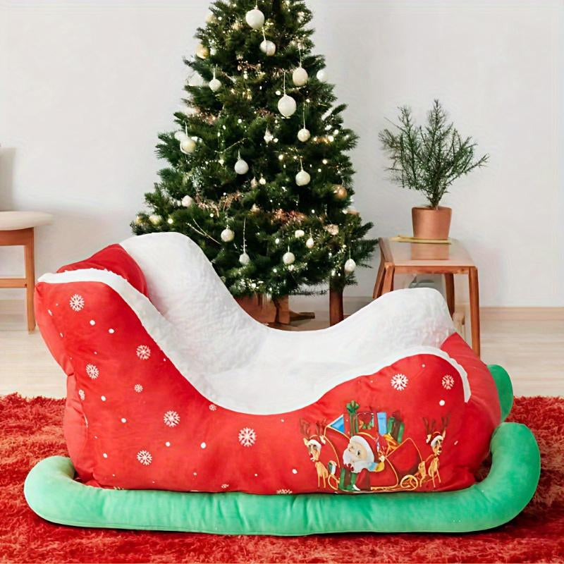 Winter Warm Christmas Style Sled Dog Mat, Dog Bed, Cat Bed, Soft and Safe Winter Pet Sleeping Bed, Removable and Washable