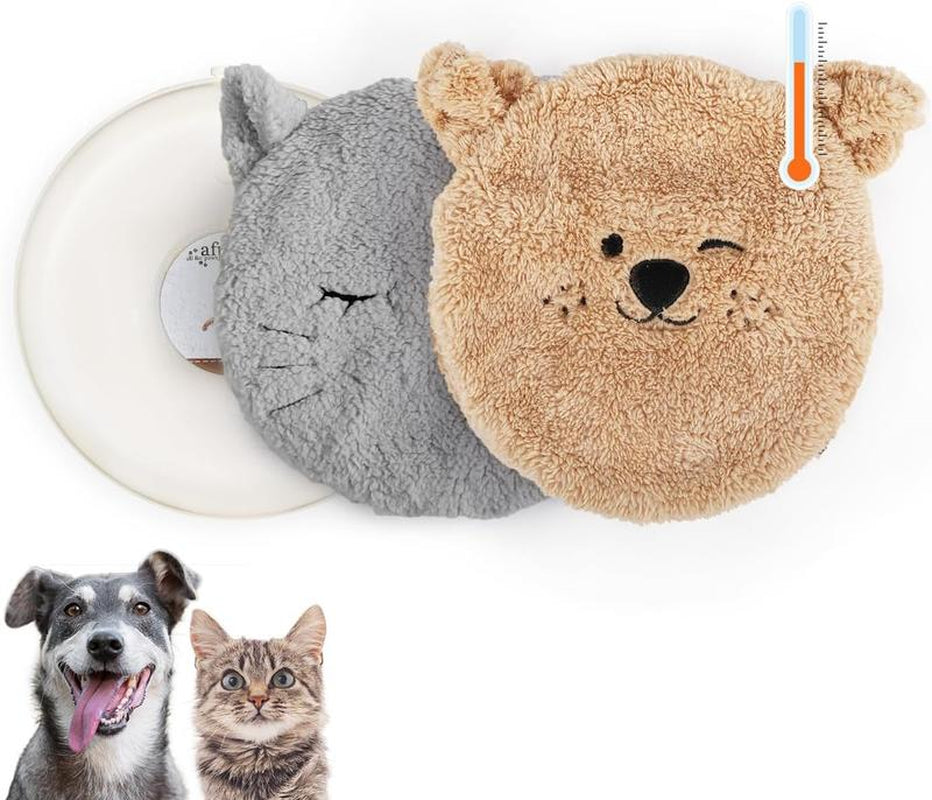 ALL for PAWS Heated Cat Bed Indoor, Microwavable Heating Pads for Cats, Puppies & Small Pets, Non-Electric Heating Dog Bed with 2 Cozy Covers, Safe & Long-Lasting Warmth