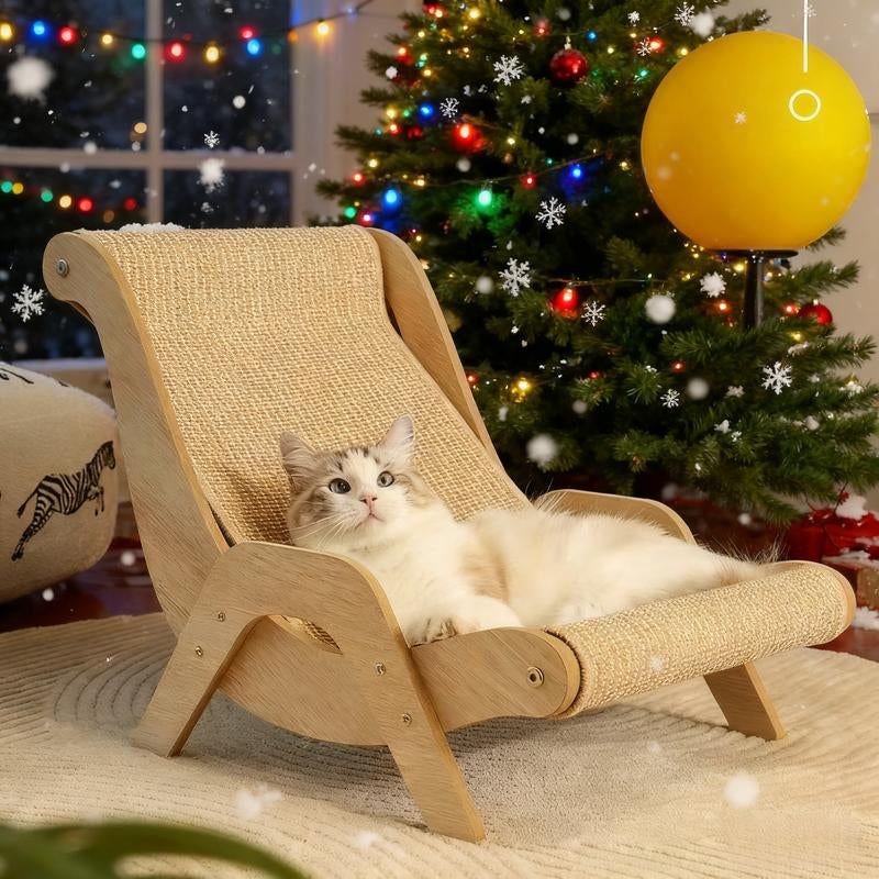 Christmas Cat Gift Set - Multi-Level Scratching Post & Cozy Sisal Bed for Kittens & Cats Saves Furniture the Purr-Fect Holiday Present Interactive Wear-Resistant Board Scratch Toy with Bell