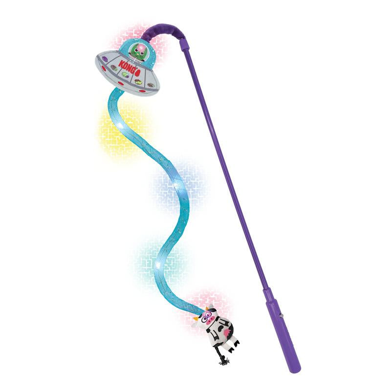 KONG Light-Up UFO Cat Teaser with Catnip