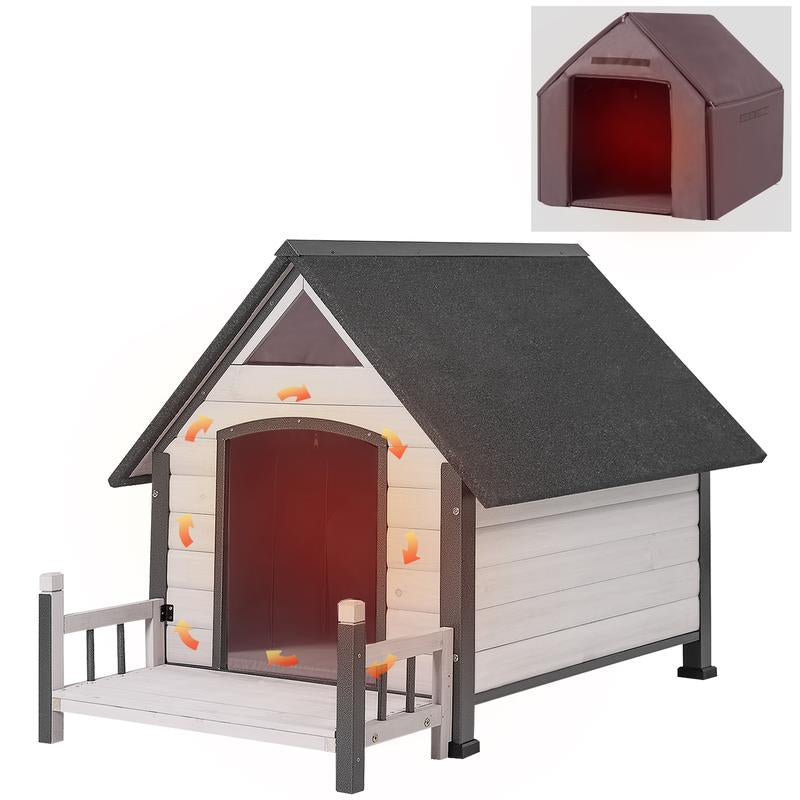 Aivituvin-Air80/81/87-In Insulated Large Dog House with Liner Inside| Iron Frame