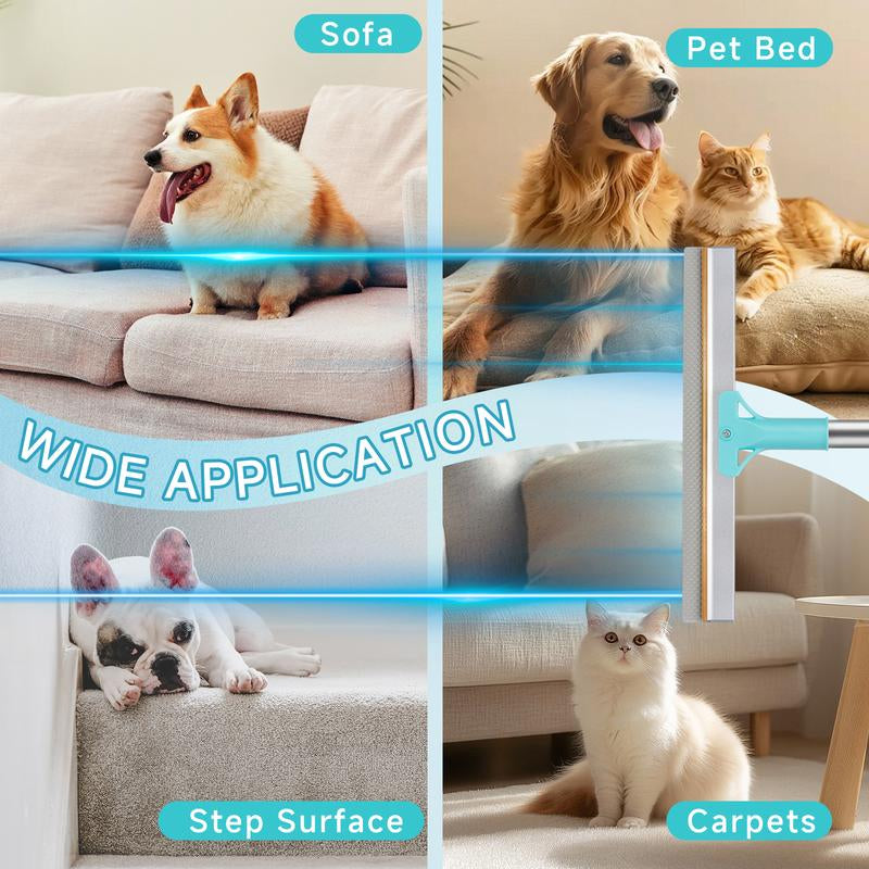 Carpet Rake for Pet Hair Removal (3 Pack), Dog Cat Fur Remover Rubber Broom, Adjustable Cat Dog Carpet Rake, Scraper Brush for Carpet, Rug, Car Mat, Couch, Pet Bed, Furniture