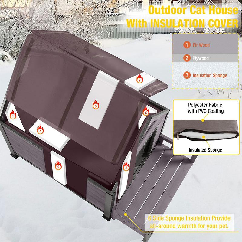 Aivituvin-Air80/81/87-In Insulated Large Dog House with Liner Inside| Iron Frame