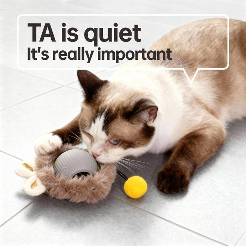 USB Rechargeable Interactive Pet Ball Toy Cat Yarn Ball Smart Interactive Pet Ball Auto Rolling Toy for Cats & Dogs Keeps Pets Active Happy & Energetic Anti-Depression Fun Gift for Cats & Dogs