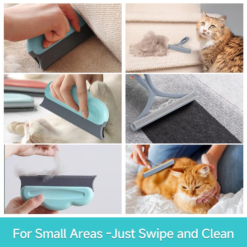 Carpet Rake for Pet Hair Removal (3 Pack), Dog Cat Fur Remover Rubber Broom, Adjustable Cat Dog Carpet Rake, Scraper Brush for Carpet, Rug, Car Mat, Couch, Pet Bed, Furniture