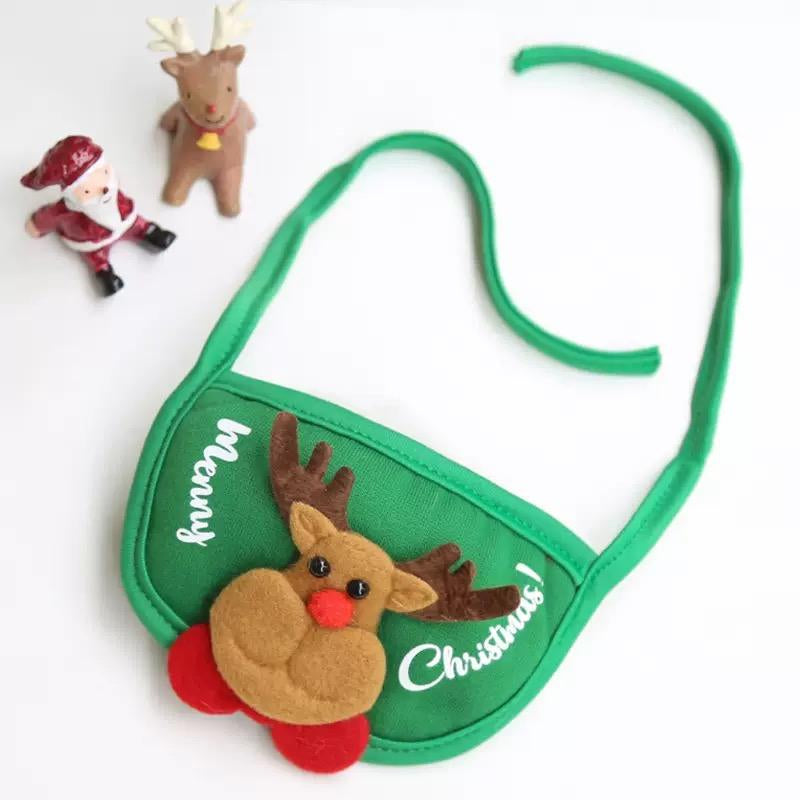 Pet Christmas Decoration 2025 New Cute Green Chrimas Tree Hat &Bib -Plush Winter Headgear for Dogs &Cats Perfect for Gifts&Party Decor