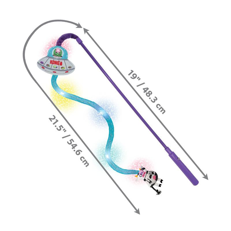 KONG Light-Up UFO Cat Teaser with Catnip