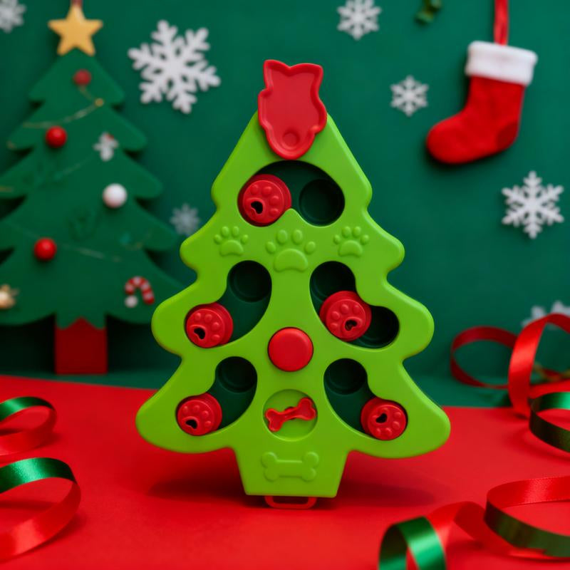 REPET Smart Feeding Trainer (XMAS Limited)– Interactive Pet Puzzle Plate with Sound Button for Intelligent Eating & Communication