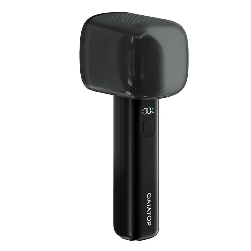 GAIATOP 2-In-1 Dual-Head Fabric Shaver & Pet Hair Remover, 11Cm Rechargeable Lint Remover with LED Display & Dual 6-Leaf Blades, Sweater Defuzzer + Pet Hair Brush for Clothes Sofa Couch