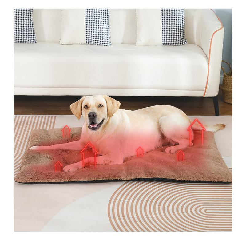 [Black Friday]Self Warming Pet Bed, Small Self Heating Pet Crate Pad, Thermal Extra Warm Mat Indoor & Outdoor, Non-Slip & Washable