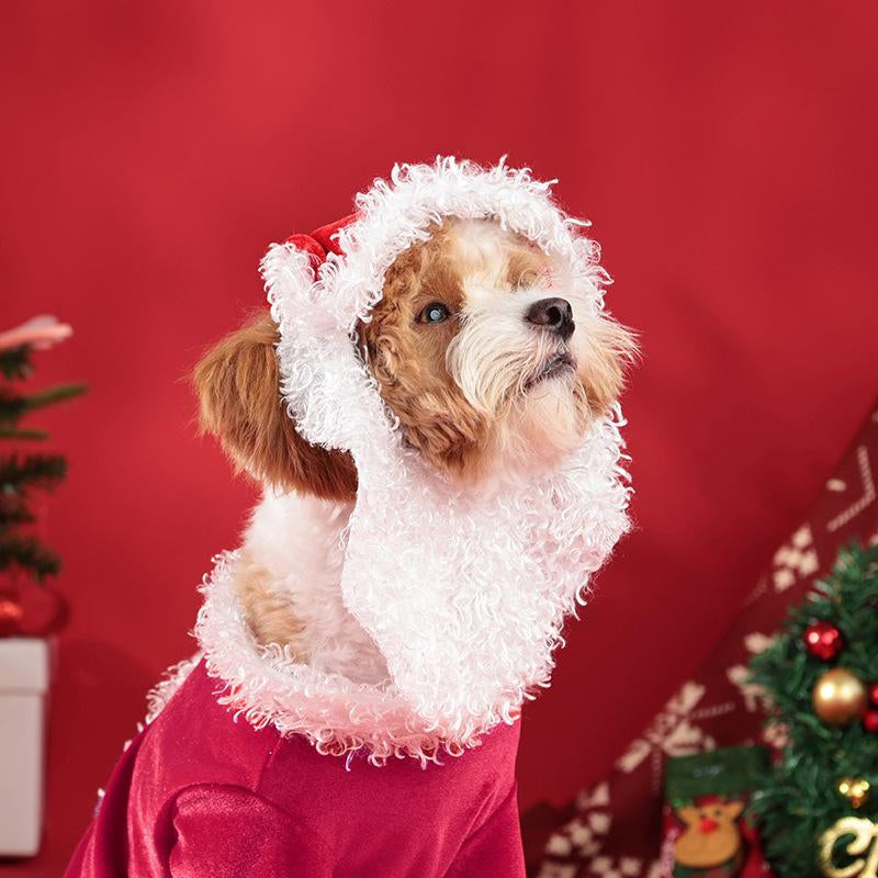 Christmas Dog Costume Santa Claus Dress up Fun Puppy Clothes Pet Party Dress Up