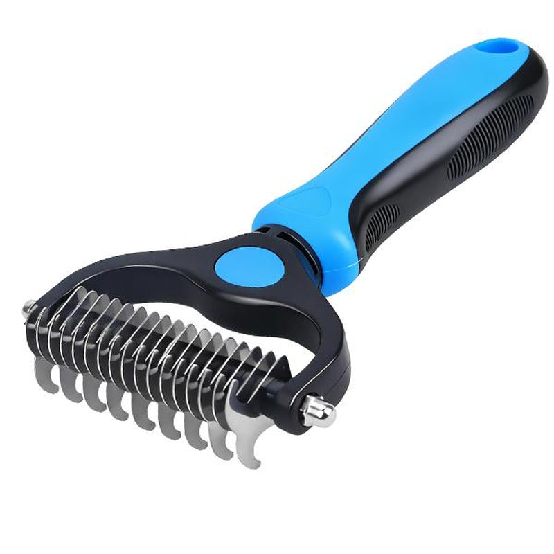 Pet Grooming Brush-Double Sided Shedding Dematting Undercoat Rake Comb for Dogs and Cats for Dematting and Tangle Removal Dog Grooming Brush,Pet Grooming Tool,Cat Dog Products Cat Dog Accessories,For Long-Haired Pets