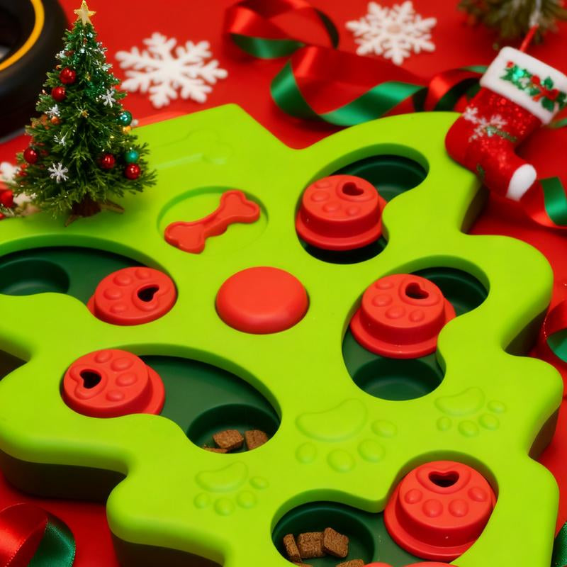 REPET Smart Feeding Trainer (XMAS Limited)– Interactive Pet Puzzle Plate with Sound Button for Intelligent Eating & Communication