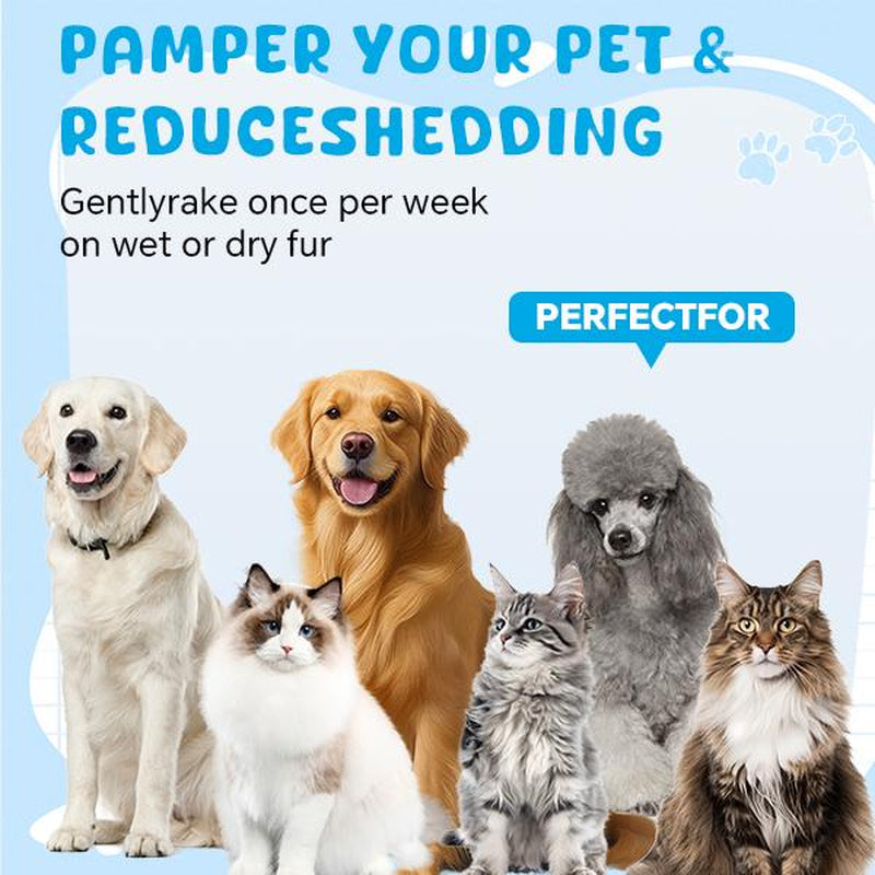 Pet Grooming Brush-Double Sided Shedding Dematting Undercoat Rake Comb for Dogs and Cats for Dematting and Tangle Removal Dog Grooming Brush,Pet Grooming Tool,Cat Dog Products Cat Dog Accessories,For Long-Haired Pets
