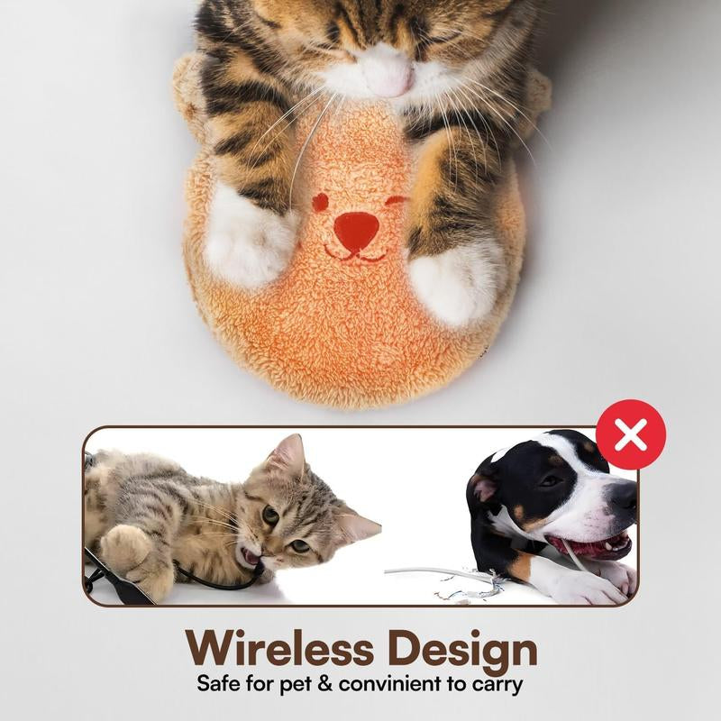 ALL for PAWS Heated Cat Bed Indoor, Microwavable Heating Pads for Cats, Puppies & Small Pets, Non-Electric Heating Dog Bed with 2 Cozy Covers, Safe & Long-Lasting Warmth