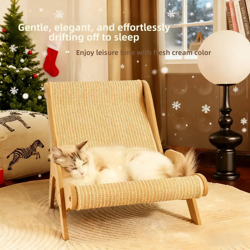 Christmas Cat Gift Set - Multi-Level Scratching Post & Cozy Sisal Bed for Kittens & Cats Saves Furniture the Purr-Fect Holiday Present Interactive Wear-Resistant Board Scratch Toy with Bell