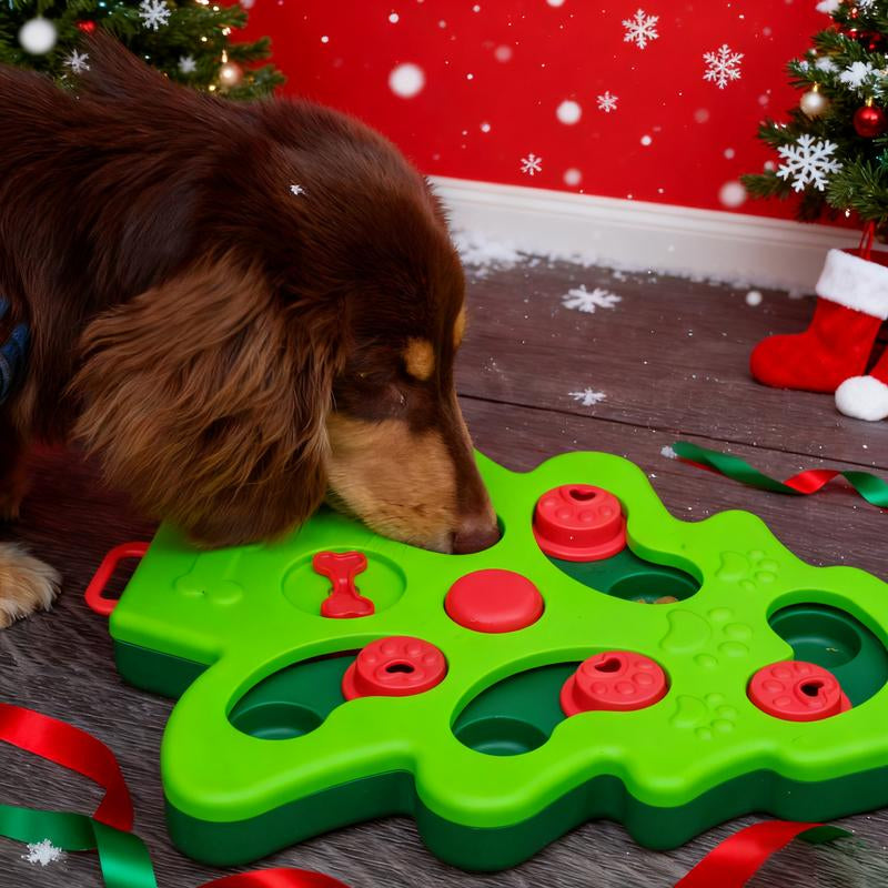 REPET Smart Feeding Trainer (XMAS Limited)– Interactive Pet Puzzle Plate with Sound Button for Intelligent Eating & Communication