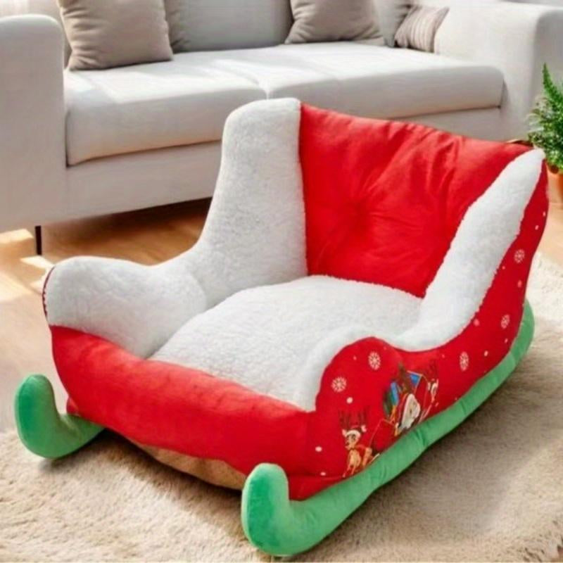 Winter Warm Christmas Style Sled Dog Mat, Dog Bed, Cat Bed, Soft and Safe Winter Pet Sleeping Bed, Removable and Washable