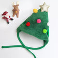 Pet Christmas Decoration 2025 New Cute Green Chrimas Tree Hat &Bib -Plush Winter Headgear for Dogs &Cats Perfect for Gifts&Party Decor