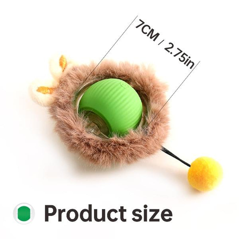 USB Rechargeable Interactive Pet Ball Toy Cat Yarn Ball Smart Interactive Pet Ball Auto Rolling Toy for Cats & Dogs Keeps Pets Active Happy & Energetic Anti-Depression Fun Gift for Cats & Dogs