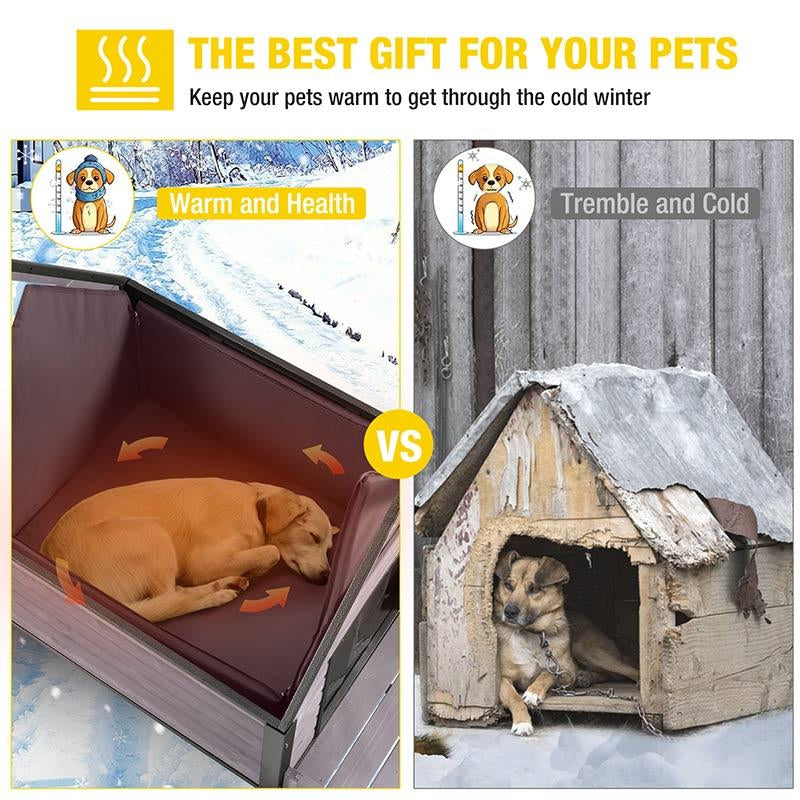 Aivituvin-Air80/81/87-In Insulated Large Dog House with Liner Inside| Iron Frame