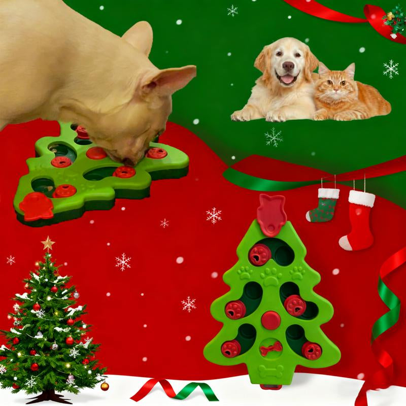 REPET Smart Feeding Trainer (XMAS Limited)– Interactive Pet Puzzle Plate with Sound Button for Intelligent Eating & Communication