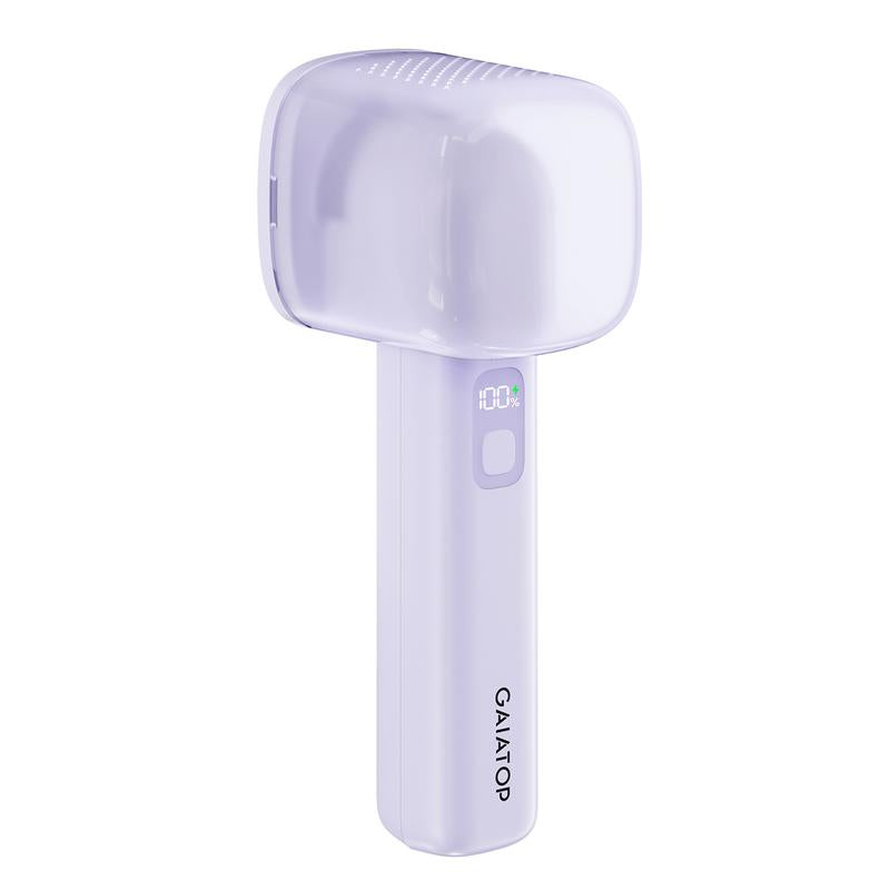 GAIATOP 2-In-1 Dual-Head Fabric Shaver & Pet Hair Remover, 11Cm Rechargeable Lint Remover with LED Display & Dual 6-Leaf Blades, Sweater Defuzzer + Pet Hair Brush for Clothes Sofa Couch